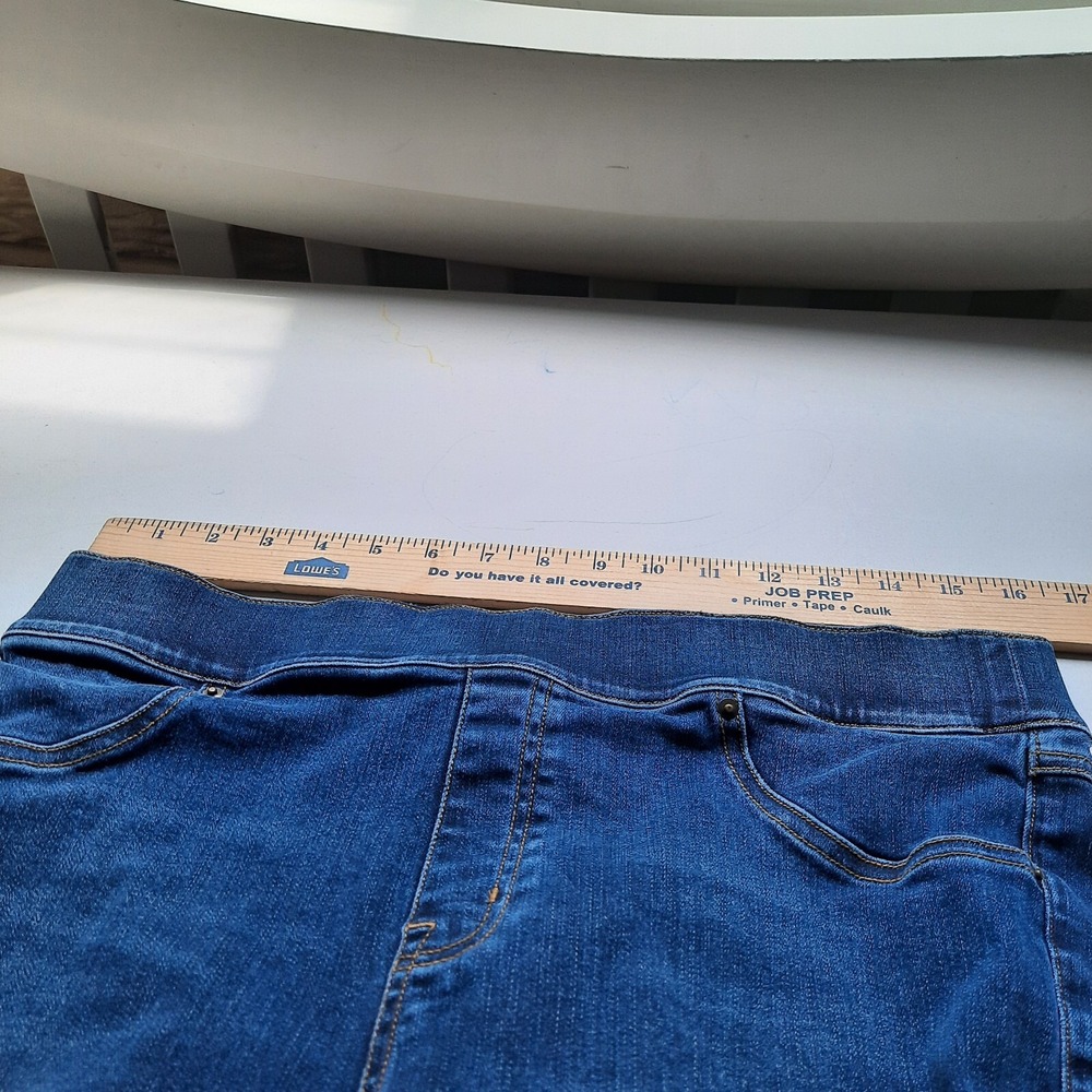 Spanx Jeans‎ Womens XL Pull On High Rise Skinny Ankle Distressed Raw Hem - Picture 11 of 14